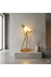 Lampa podłogowa WOMAN 180 cm – złota figura kobiety z białymi kloszami Step Into Design